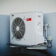 An HVAC unit that could be a low-efficient unit ready to be upgraded to a high-efficient unit.